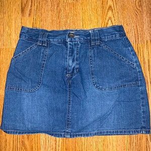 Vintage style jean mini skirt